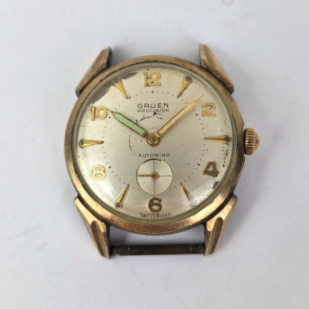 Vintage Gruen Precision Autowind Switzerland 10K Gold Filled NOT TESTED